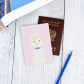 Обложка для паспорта "Альпака в бабочке"