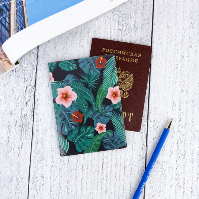 Обложка для паспорта "Дикие цветы"