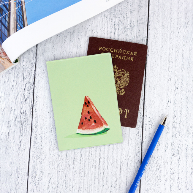 Обложка для паспорта "Долька арбуза"