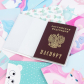 Обложка для паспорта "Единорог" (голубой)
