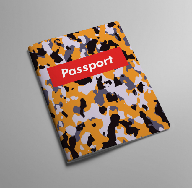 Обложка для паспорта "Суприм" желтая