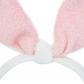 Ободок-повязка "Ушки зайки" (белый с розовым)