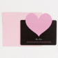 Поздравительная открытка с сердечком (черная)