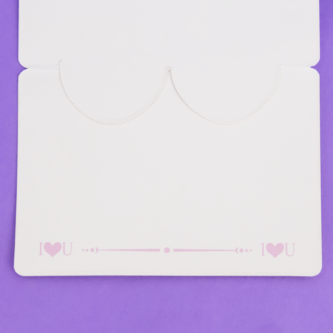 Поздравительная открытка с сердечком (розовая)