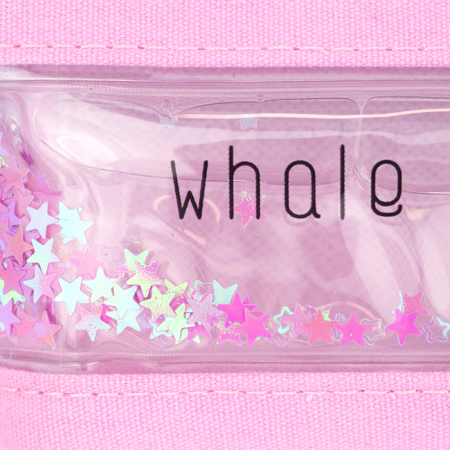 Пенал прозрачный "Whale" (розовый)