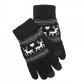 Сенсорные перчатки с оленями "Deers & heart" (черные)