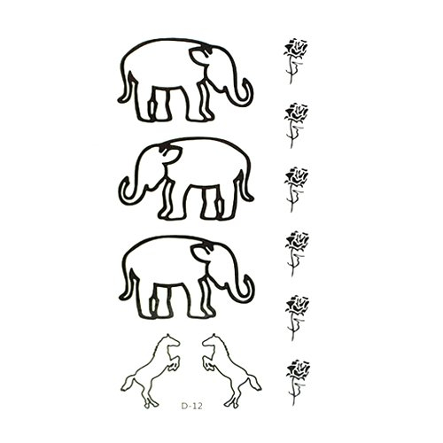 Переводные татуировки "Elephants"