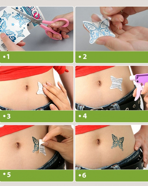 Переводные татуировки "Paper plane"