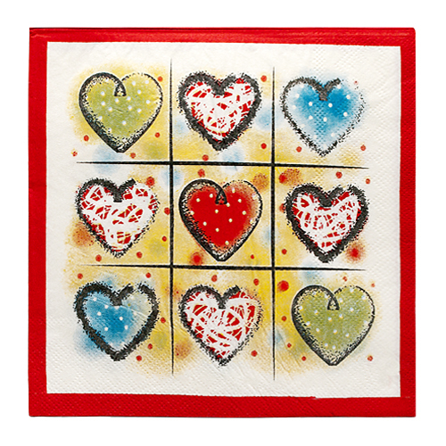 Салфетки "Printed hearts"