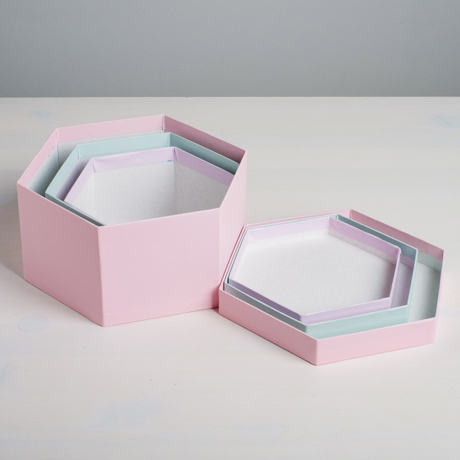Коробка шестигранник "Нежность", 16 × 16 × 8 см (love)