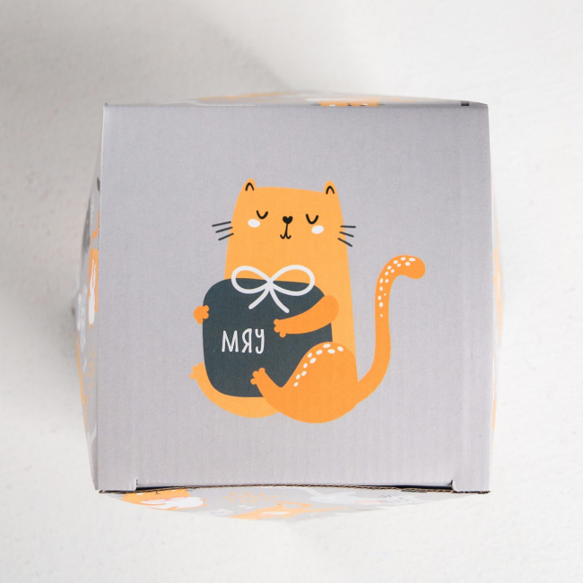 Коробка складная «Мяу», 12 × 12 × 12 см