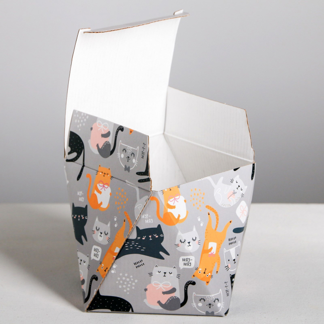 Коробка складная «Мяу», 12 × 12 × 12 см