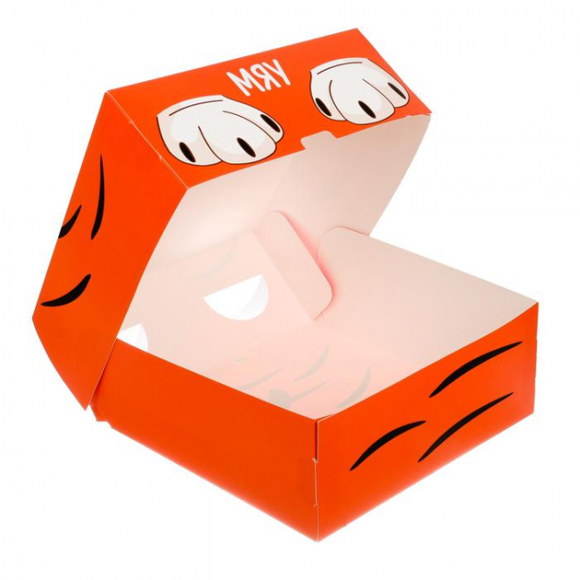 Коробка складная «Мяу», 25 х 25 х 10 см (тигр)