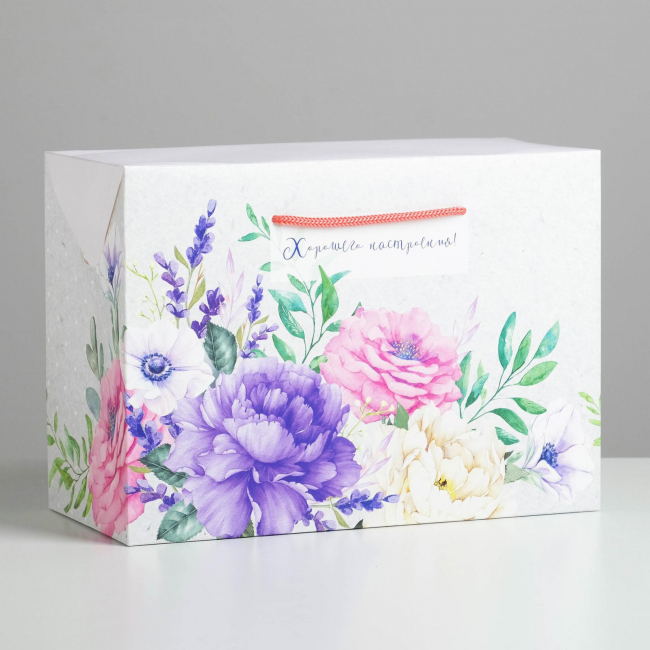 Пакет-коробка «Хорошего настроения», 28 × 20 × 13 см