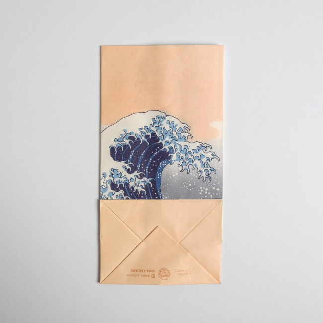 Пакет подарочный без ручек «Волны», 10 × 19,5 × 7 см