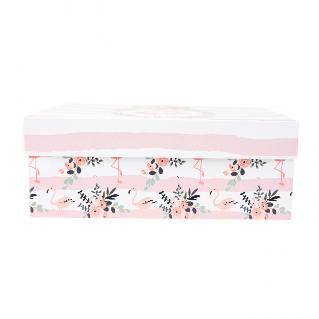 Подарочная коробка «Парочка фламинго», 21,5 х 13,5 х 8,5 см, прямоугольная