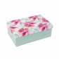 Подарочная коробка «Цветы», 20 х 12,5 х 7,5 см (мятная с розовым)