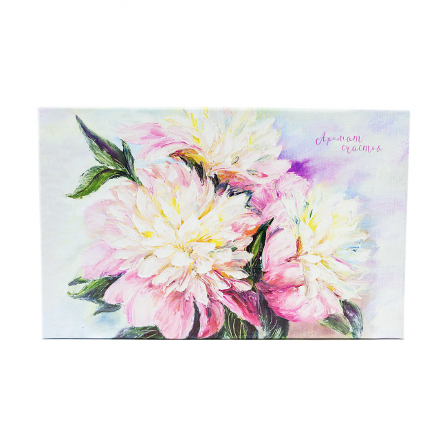 Подарочная коробка «Цветы», 22 х 14 х 8,5 см (розовая пастель)
