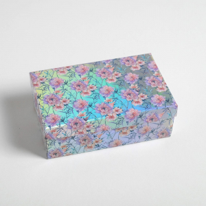 Подарочная коробка «Цветы - Металлик», 15 х 9,5 х 5,5 см