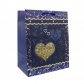 Подарочный пакет с объемной аппликацией "Сердце", 26 х 32 х 15 см (в ассортименте)