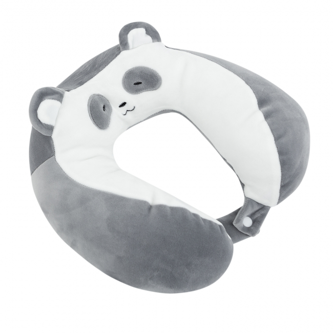 Подушка для путешествий "Панда" (серый)