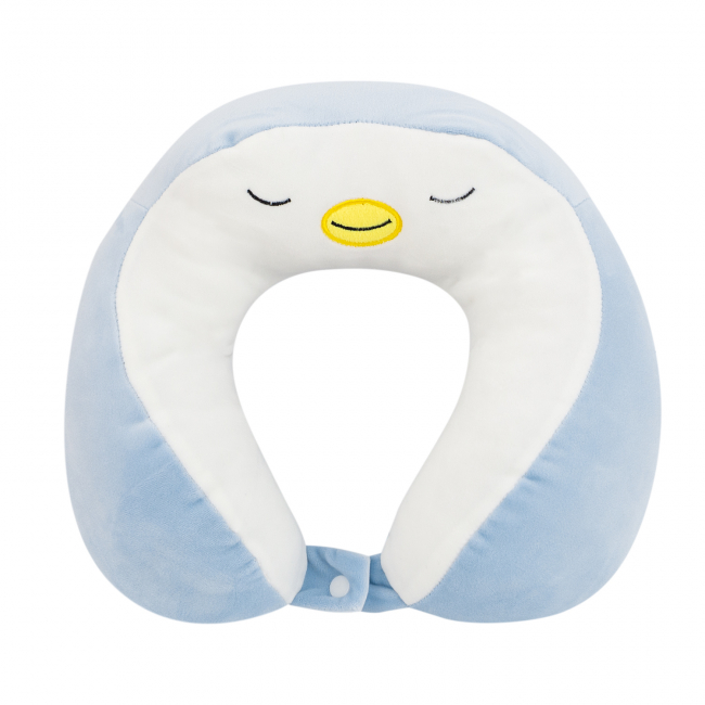 Подушка для путешествий "Пингвин" (голубая)