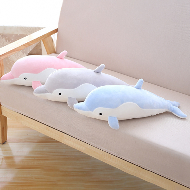 Игрушка-подушка "Дельфин Лора" (розовый), 60см.