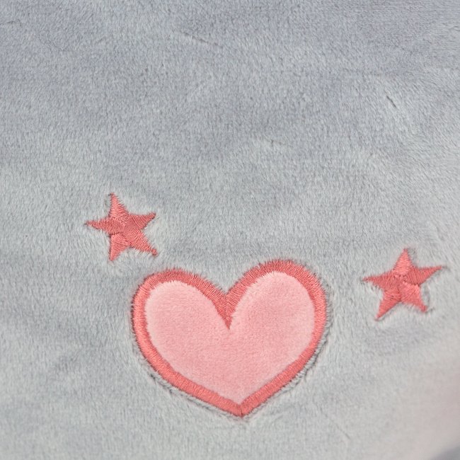 Игрушка-подушка "Единорог с сердечком" (серый большой)