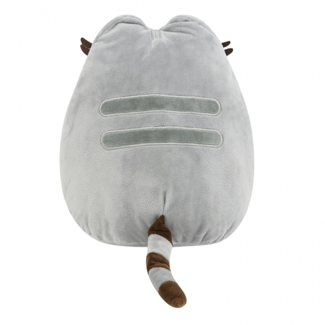 Игрушка-подушка "Кот с рожком" (серый) 24см