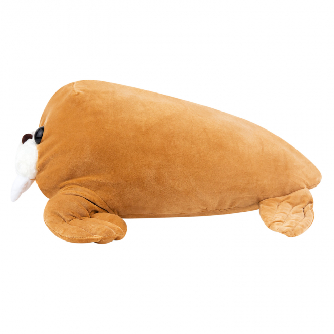 Игрушка-подушка "Морж" (коричневый) 55см