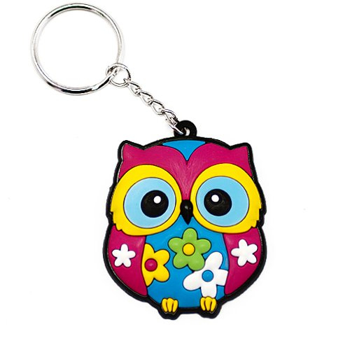 Брелок "Colourful Owl" (розовый с голубым)