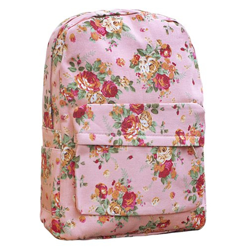 Рюкзак с цветочным принтом "Flower Bouquets" (розовый)