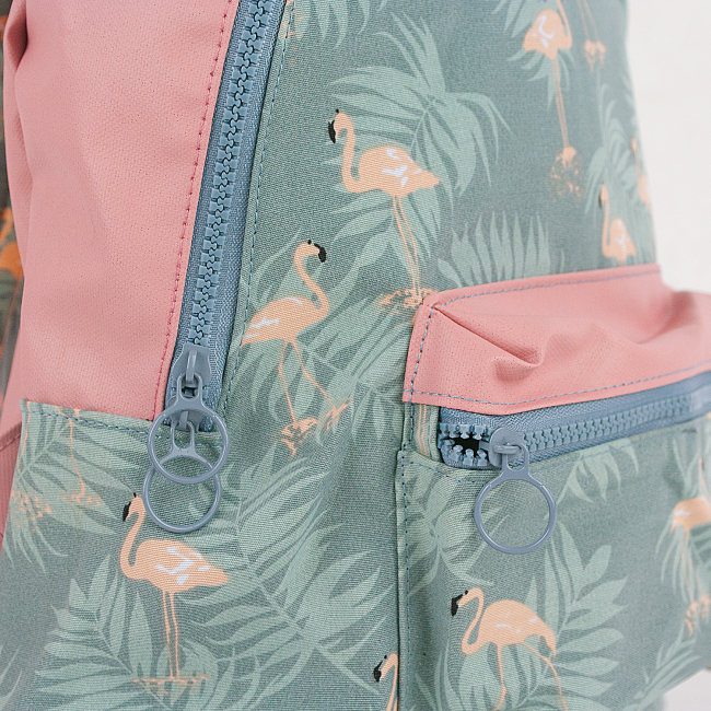 Рюкзак "Фламинго"  (серый с розовым)
