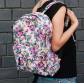 Рюкзак с цветочным принтом "Floral pattern" (белый)