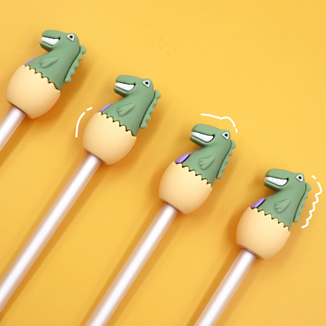 Ручка "Динозавры в скорлупках" зеленые