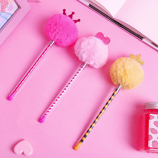 Ручка "Pom Pom" (розовая с сердечком)