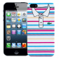 Чехол для iPhone 5/5s "Blue and pink stripes", серия "Sports shirt"
