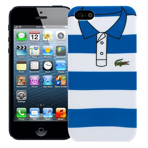Чехол для iPhone 5/5s "Blue and white stripes", серия "Sports shirt"