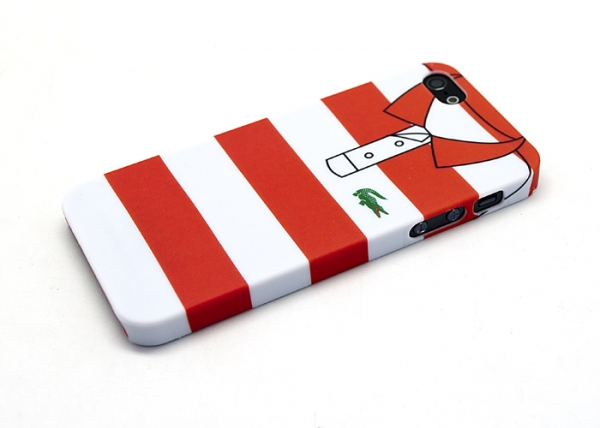 Чехол для iPhone 5/5s "Red and white stripes", серия "Sports shirt"