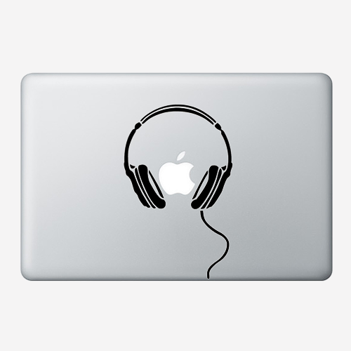Наклейка для Macbook Air / Macbook Pro "Headphones"