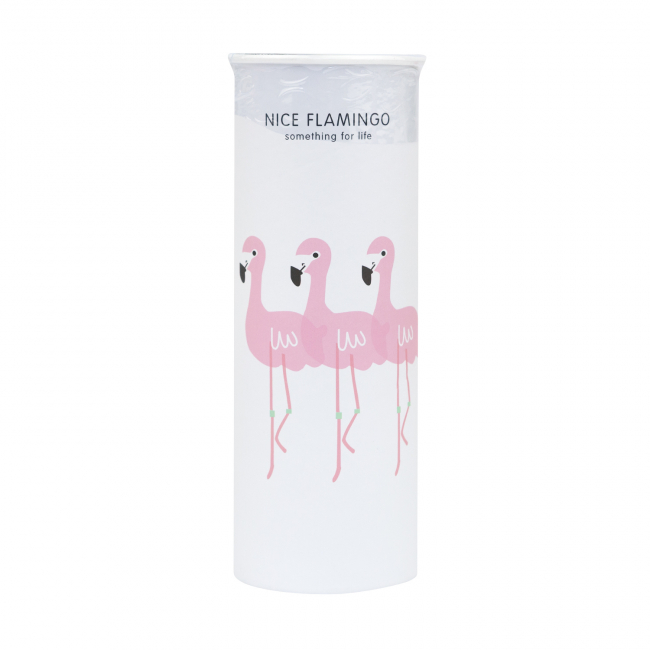 Салфетки-платочки с принтом в тубусе "Nice flamingo" (светло-розовый)