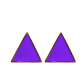 Серьги-гвоздики "Triangle" (фиолетовые)
