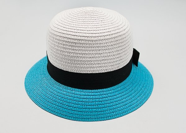 Шляпа "Summery" (белая с голубым)