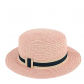Шляпа "Плетеная с лентой" (нежно-розовая)