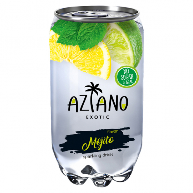 Напиток безалкогольный газированный "Aziano", 350 мл (мохито)