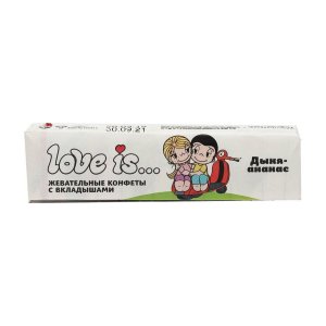 Жевательные конфеты "LOVE IS",  25 гр (дыня-ананас)