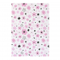 Тетрадь в розовую клетку  А4 "Цветы на белом"