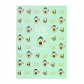 Тетрадь в розовую клетку А5 "Life" авокадо на зеленом