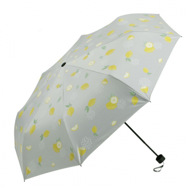Зонт складной "Лимонный" (серый)