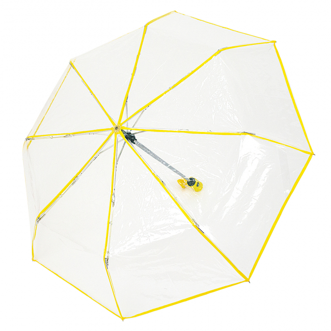 Зонт складной прозрачный (желтый)